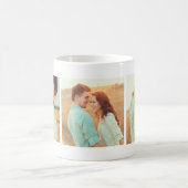 花嫁の写真結婚コラージュの父 コーヒーマグカップ (中央)