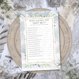 花嫁の冬のブライダルシャワーゲームを知最高のっている人