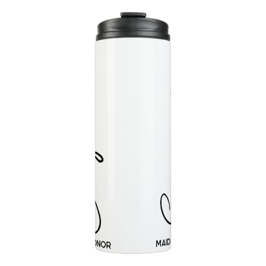 花嫁の分隊のパーソナライズされた花嫁のメイドギフトホワイト タンブラー (正面)