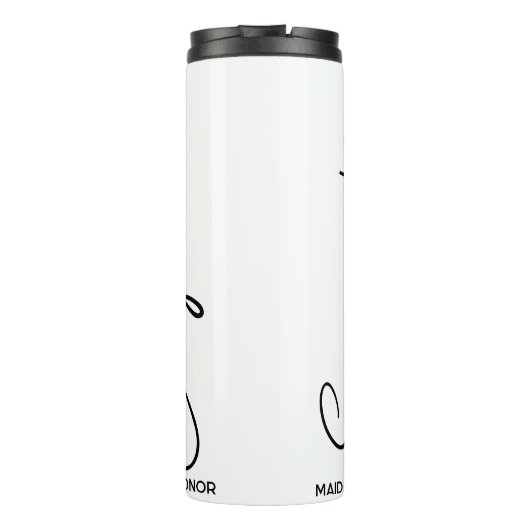 花嫁の分隊のパーソナライズされた花嫁のメイドギフトホワイト タンブラー (裏面)