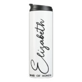 花嫁の分隊のパーソナライズされた花嫁のメイドギフトホワイト タンブラー (回転右)