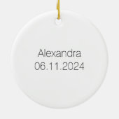 花嫁の分隊、バチェロレッテの花嫁のメイド、バーガンディーピンク セラミックオーナメント (裏面)