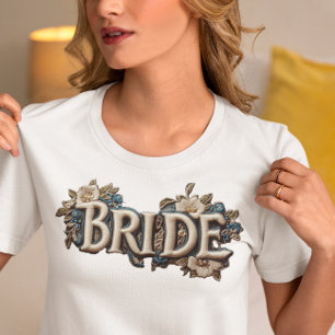 花嫁の刺繍パッフェイクチフローラ トライブレンドTシャツ