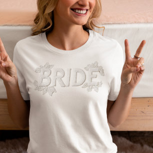 花嫁の刺繍パッフェイクチ トライブレンドTシャツ