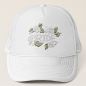 花嫁の刺繍フェイク真珠フラワーパッチ キャップ (正面)