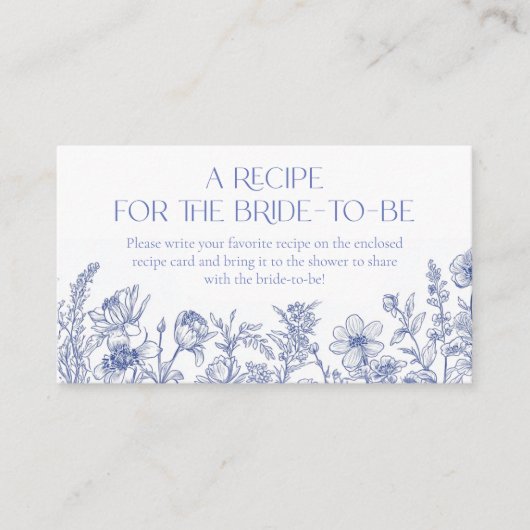花嫁の前に何か青いレシピ エンクロージャーカード (正面)