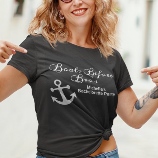 花嫁の前夜祭クルーズパーティー ボートのデザイン Tシャツ