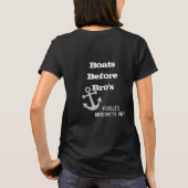 花嫁の前夜祭クルーズパーティー ボートのデザイン Tシャツ (裏面)