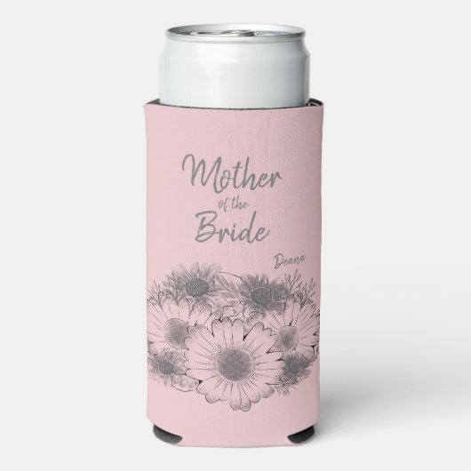 花嫁の単色単色単色花の母親 スリム缶クーラー (Seltzer裏面)
