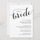 花嫁の原稿のブライダルシャワーの招待状に沢山与えて下さい 招待状 (正面)