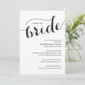 花嫁の原稿のブライダルシャワーの招待状に沢山与えて下さい 招待状 (スタンド正面)