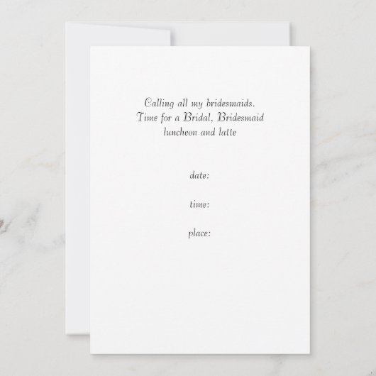 花嫁の友人たちとのランチ会招待状 招待状 (裏面)