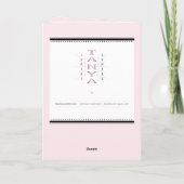 花嫁の友人のウェディングパーティピンクローズハート カード (裏面)