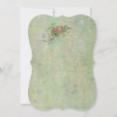 花嫁の友人へのおとぎ話のような結婚式の植物画 招待状 (裏面)