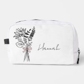 花嫁の友人へのカスタムギフト フラワーピンクの蝶ネクタイ ドップキット (正面)