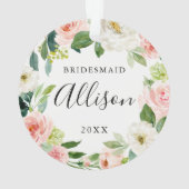 花嫁の友人へのクリスマスプレゼント | 花の装飾 オーナメント (裏面)