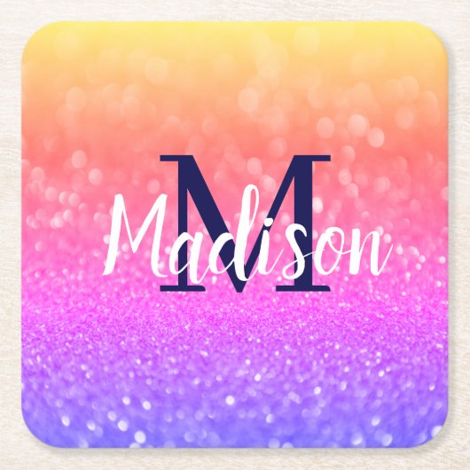 花嫁の友人へのプレゼント 結婚式 妻へのギフト スクエアペーパーコースター (正面)