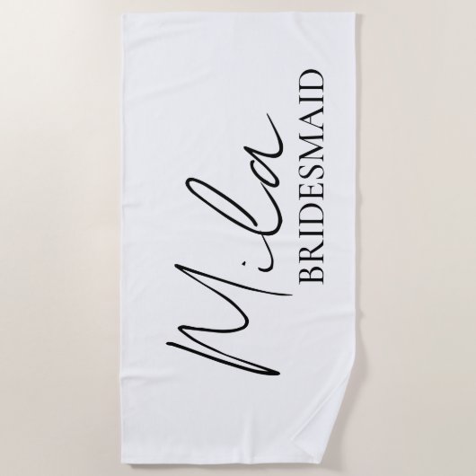 花嫁の友人への特別なギフトのアイデア ビーチタオル (正面)