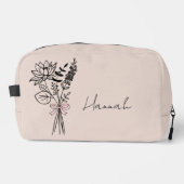 花嫁の友人への特別な贈り物 ピンクの花の蝶ネクタイ ドップキット (正面)