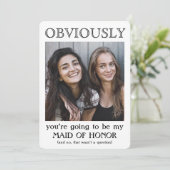 花嫁の友人または花嫁代理　面白い写真でのお願い方法 招待状 (スタンド正面)