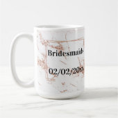 花嫁の友人用タンブラー: ローズゴールド・エレガンス コーヒーマグカップ (左)