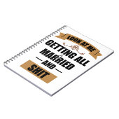 花嫁の友人用Tシャツ 酔っ払い独身最後のパーティー 結婚式 ノートブック (左側)