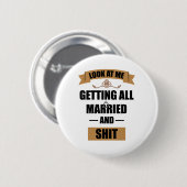 花嫁の友人用Tシャツ 酔っ払い独身最後のパーティー 結婚式 缶バッジ (正面&裏面)