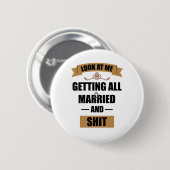 花嫁の友人用Tシャツ 酔っ払い独身最後の夜  結婚式 缶バッジ (正面&裏面)