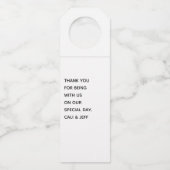 花嫁の友人  ウェディングパーティーの名前 ボトルネックタグ (裏面)