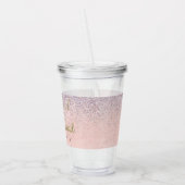 花嫁の友人 ゴールド リング ロゴ ウェディング ブライダル シャワー アクリルタンブラー (左)