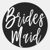 花嫁の友人 | スクリプトスタイルの結婚式 ラウンドシール (正面)