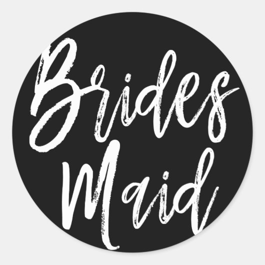 花嫁の友人 | スクリプトスタイルの結婚式 ラウンドシール (正面)