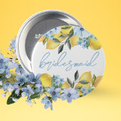 花嫁の友人 レモン ブライダルシャワー ピンボタン 缶バッジ