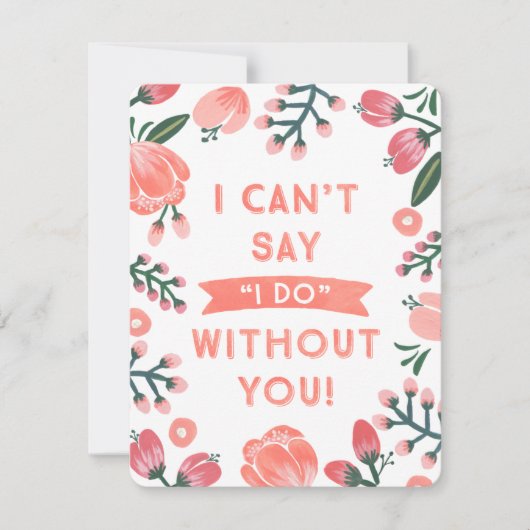 花嫁の友人 | 伴娘 招待状 (正面)