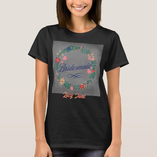 花嫁の友人。名前を編集可 Tシャツ (正面)