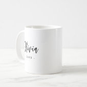 花嫁の友人 現代のマグカップ ギフト | 黒 白 コーヒーマグカップ (正面左)