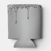 花嫁の友人 銀色のドリップ グリッター エレガント ウェディング 缶クーラー (裏面)