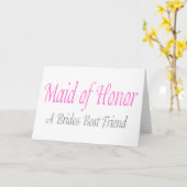 花嫁の友最高の人 カード (黄色い花)