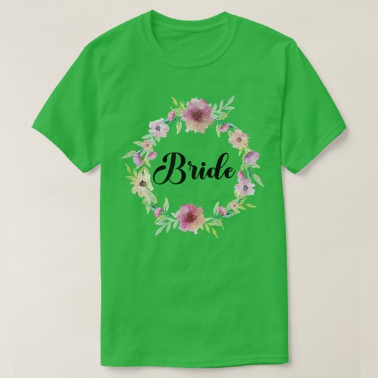 花嫁の友達たち 花冠 チーム 花嫁 Tシャツ (デザイン正面)