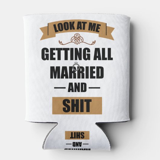 花嫁の友達用Tシャツ 酔っ払い独身最後の夜  結婚式 缶クーラー (裏面)