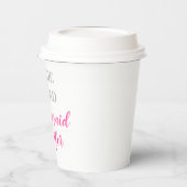 花嫁の友達 ピンク オーダーメイド名 ウェディング バチェロレッテ 紙コップ (左)