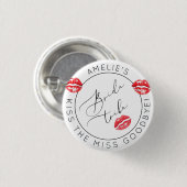 花嫁の友達 赤いキス 既婚者への別れのキス 缶バッジ (正面&裏面)