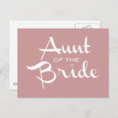 花嫁の叔母がホワイトオンマウヴ ポストカード (正面/裏面)