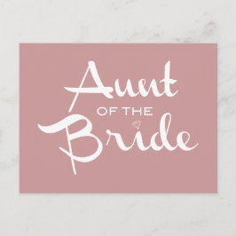 花嫁の叔母がホワイトオンマウヴ ポストカード