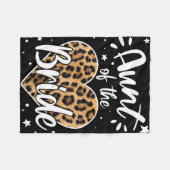 花嫁の叔母の私は彼女の最初のかわいいヒョウHを愛した フリースブランケット (正面(横))