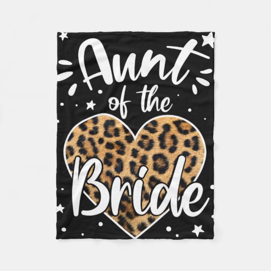 花嫁の叔母の私は彼女の最初のかわいいヒョウHを愛した フリースブランケット (正面)