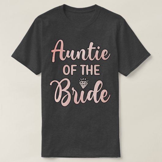 花嫁の叔母 ブライダルシャワー 結婚式当日 Tシャツ (デザイン正面)