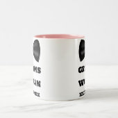 花嫁の名前は女性のマグ結婚を手入れする ツートーンマグカップ (中央)