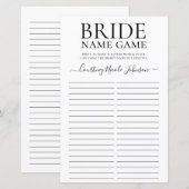 花嫁の名前ゲーム　結婚前のお祝いゲーム (正面/裏面)