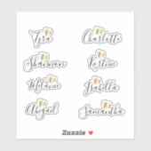 花嫁の名前パーソナライズされたビニール シール (シート)